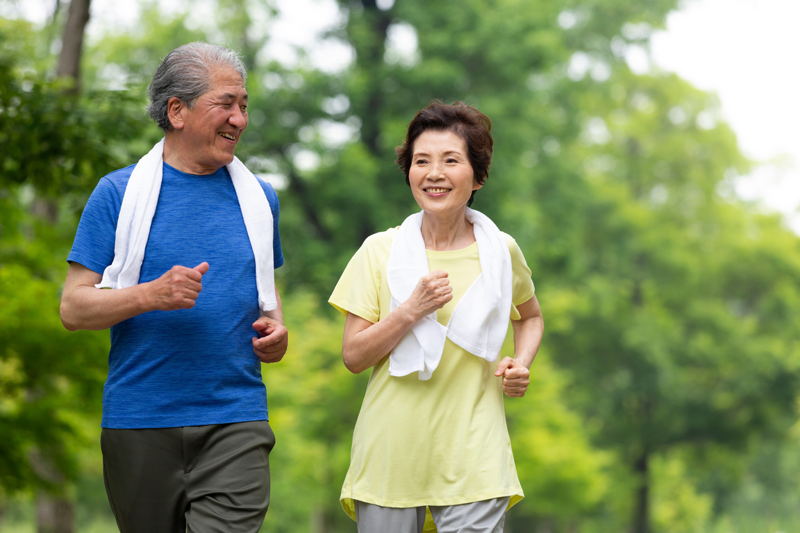 Senior couple Exercising